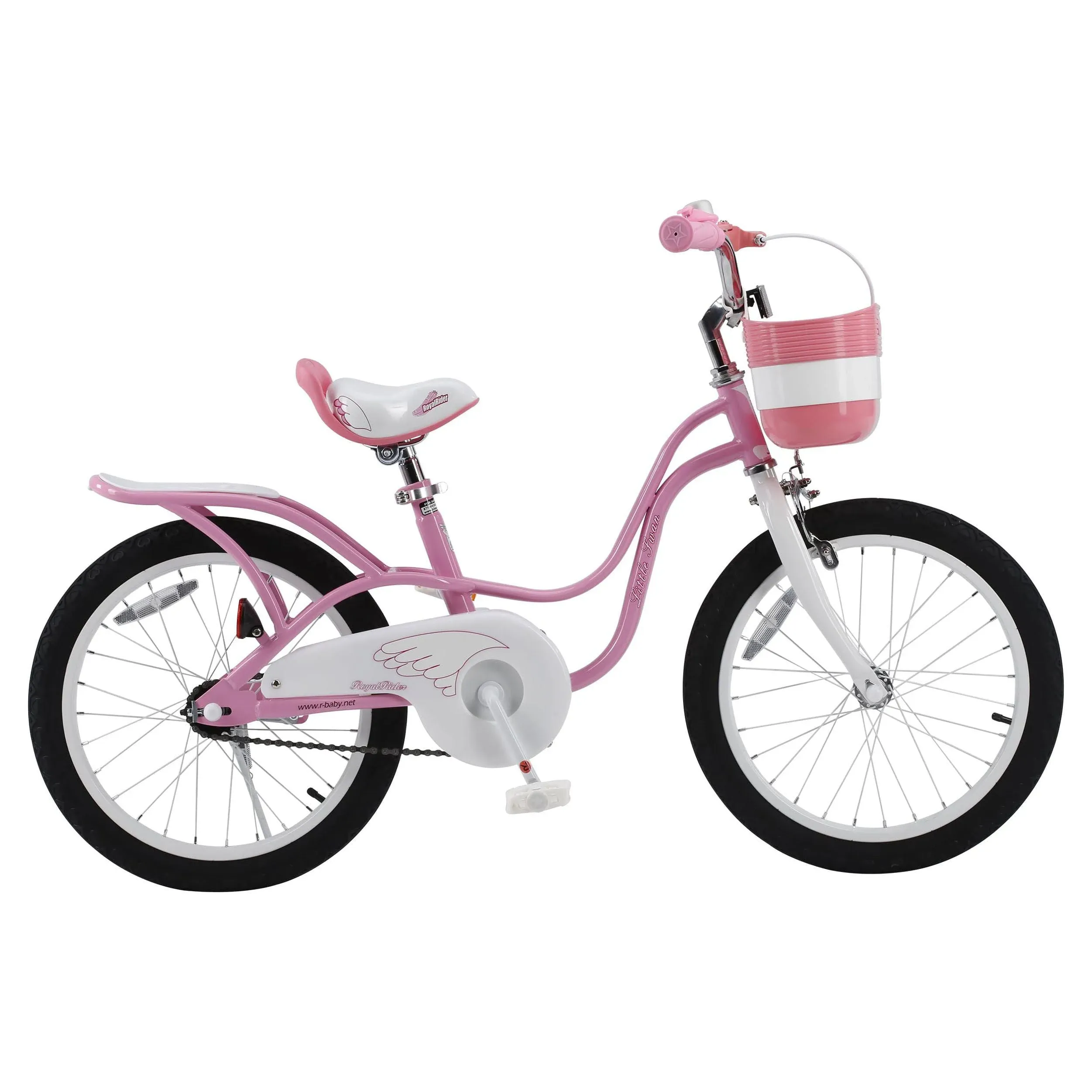 Royalbaby Little Swan Girl's Bicycle with Training Wheels and Basket