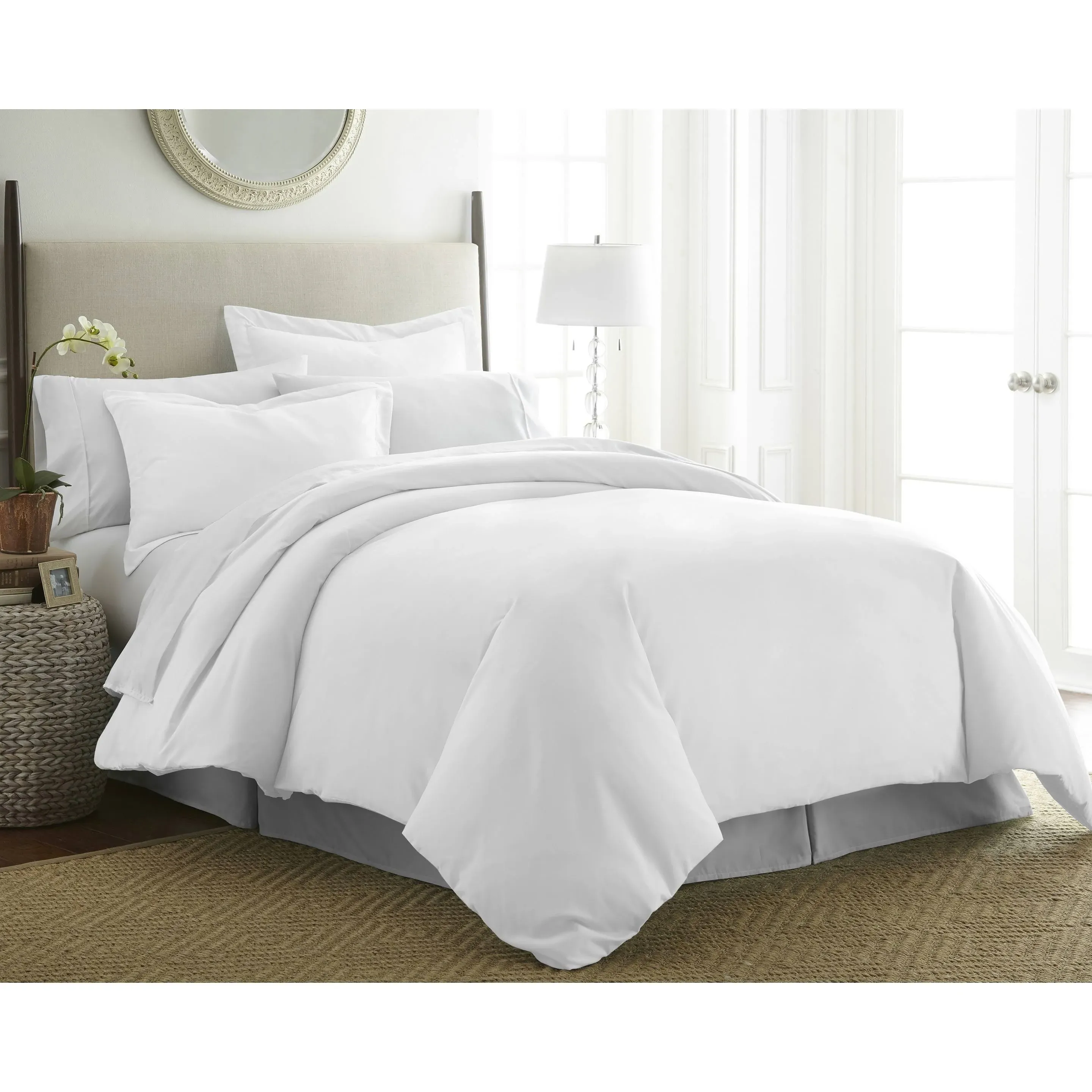 Pointehaven 525 Thread Count Duvet Cover Set, Full/Queen - White