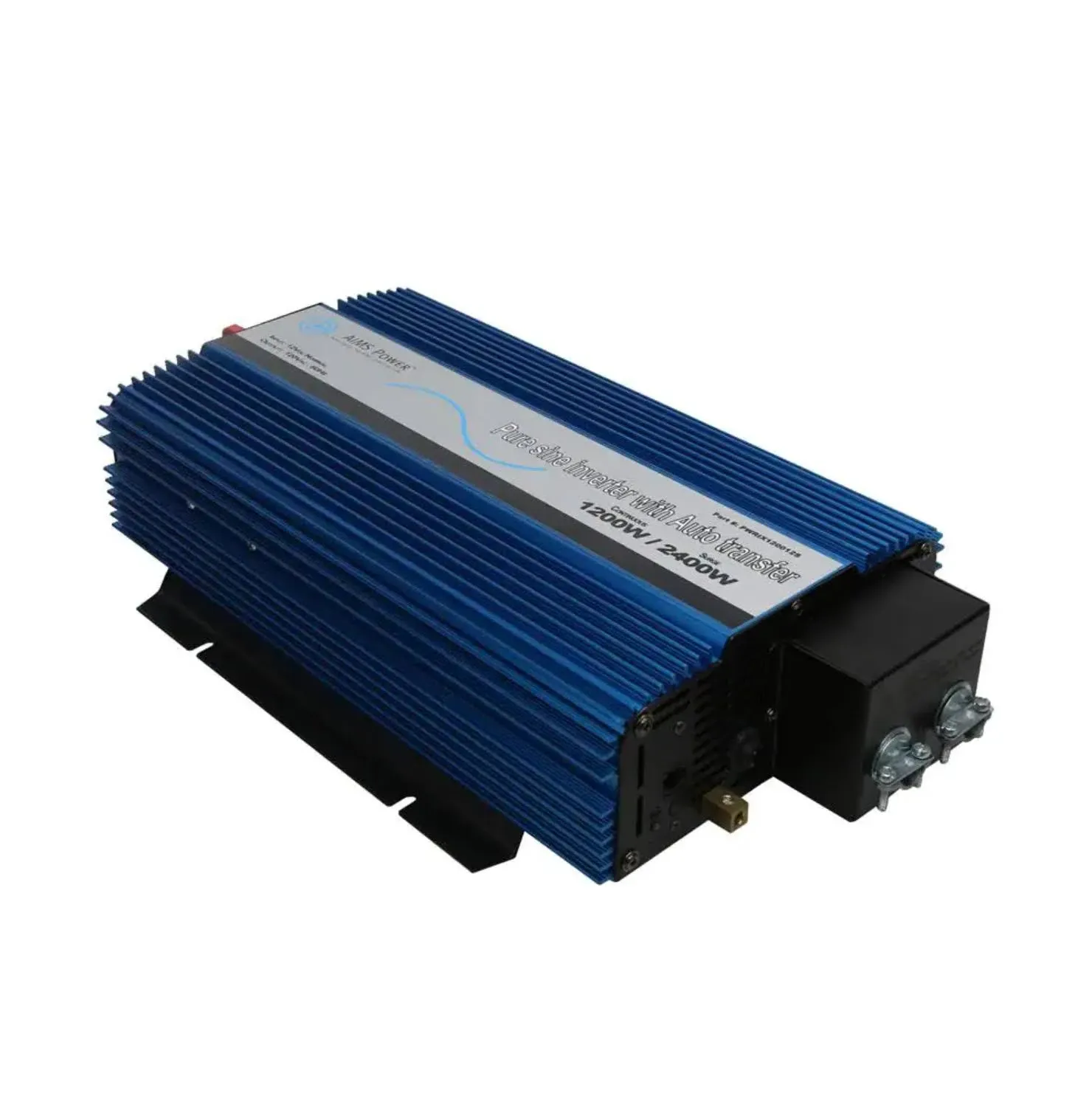 AIMS Power PWRIX120012SUL Pure Sine Inverter with Transfer Switch, 1200W Continuous Power, 2400W Surge Peak Power, Intelligent Cooling Fan, Less Than 20msec Transfer Time