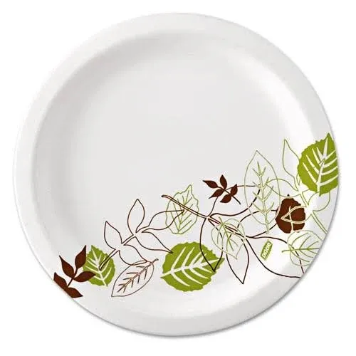 Pathways Soak Proof Shield Heavyweight Paper Plates, 10 1/8" - 125 pack