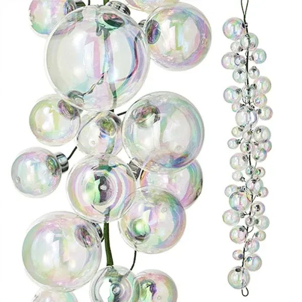 RAZ Imports Ball Garlands 4' Iridescent Ball Garland