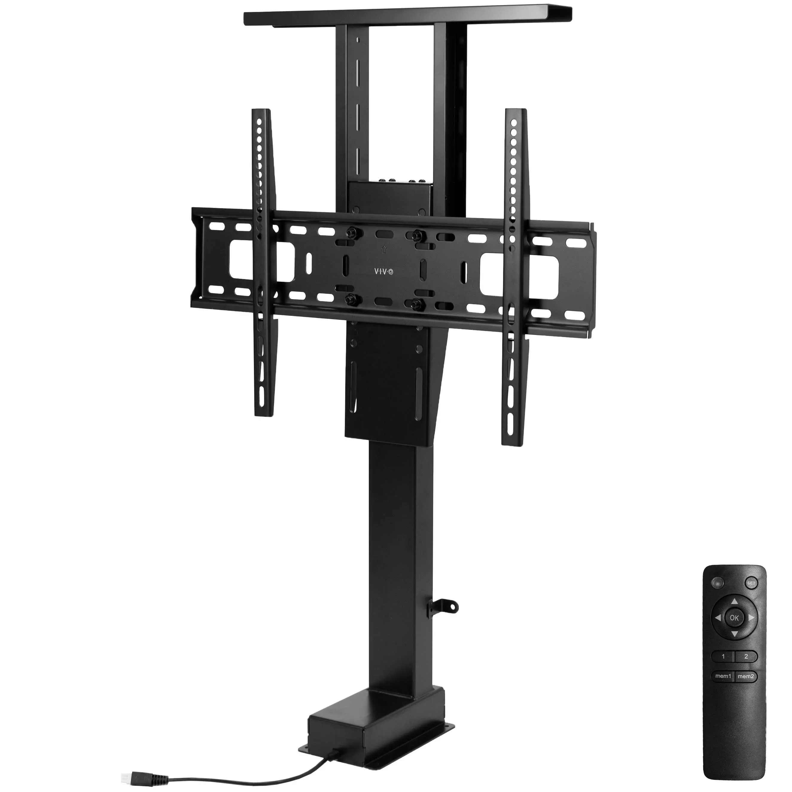 VIVO Motorized TV Stand for 37 to 65 inch Screens, Vertical Lift Television Stand with Remote Control, Compact TV Mount Bracket, MOUNT-E-UP65A