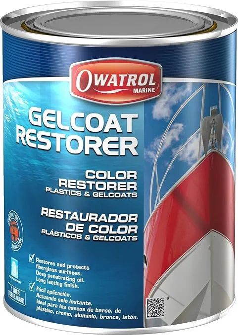 Owatrol Marine Polytrol Gelcoat Restorer, penetrating oil for multi purposes, car bumpers, plastics, metals, restore faded plastic and surfaces 1.06 Quart (1 Liter)