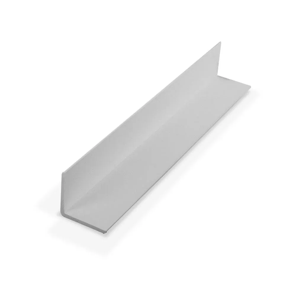 1937-Wh White 1-1/4&#034; x 1-1/4 Angle Plastic Even Leg Angle Moulding