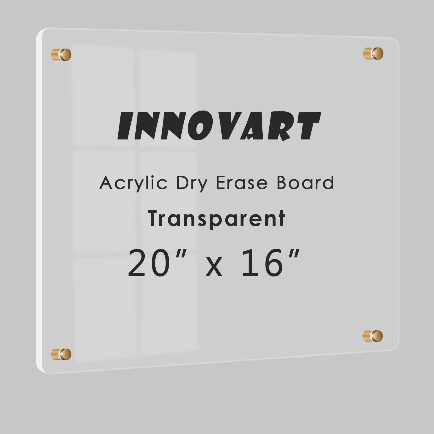 INNOVART Acrylic Dry Erase Board, Acrylic Wall Mounted Glass Whiteboard