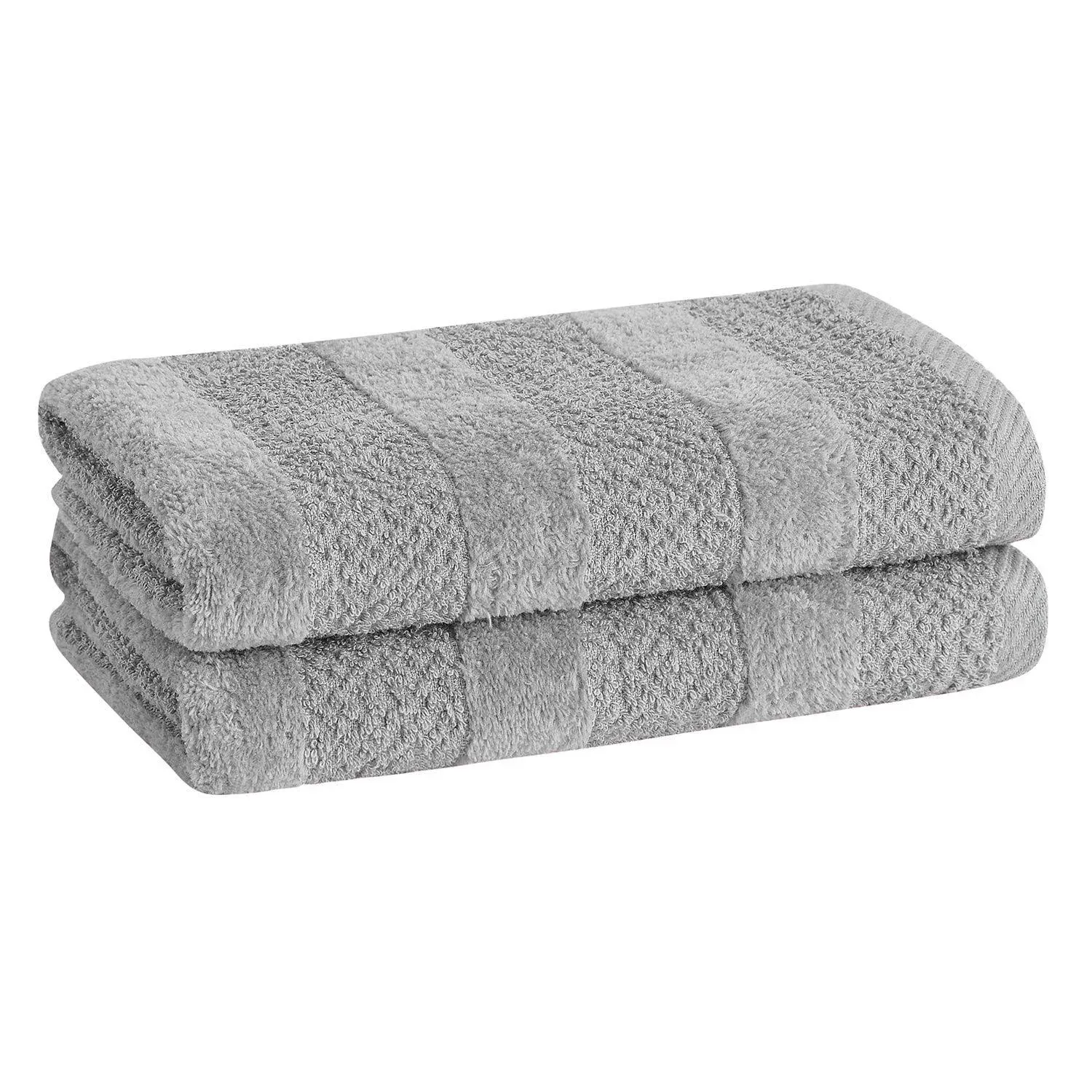 Cannon 2-Piece Steeple Gray Cotton Quick Dry Hand Towel (Shear Bliss)