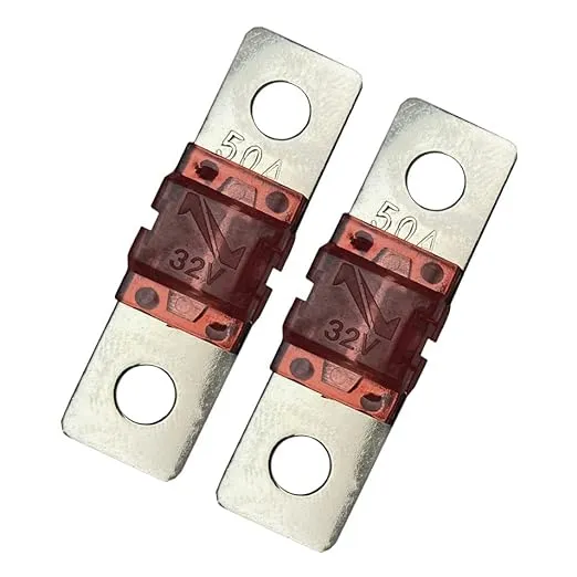 MIDI / AMI 50A 50 Amp 32V Fuse For Auto Marine Stereo Audio Video Bolt On 2 Pack