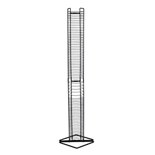 Atlantic Onyx Heavy-Gauge Wire 80 CD Holder Wire Tower in Black