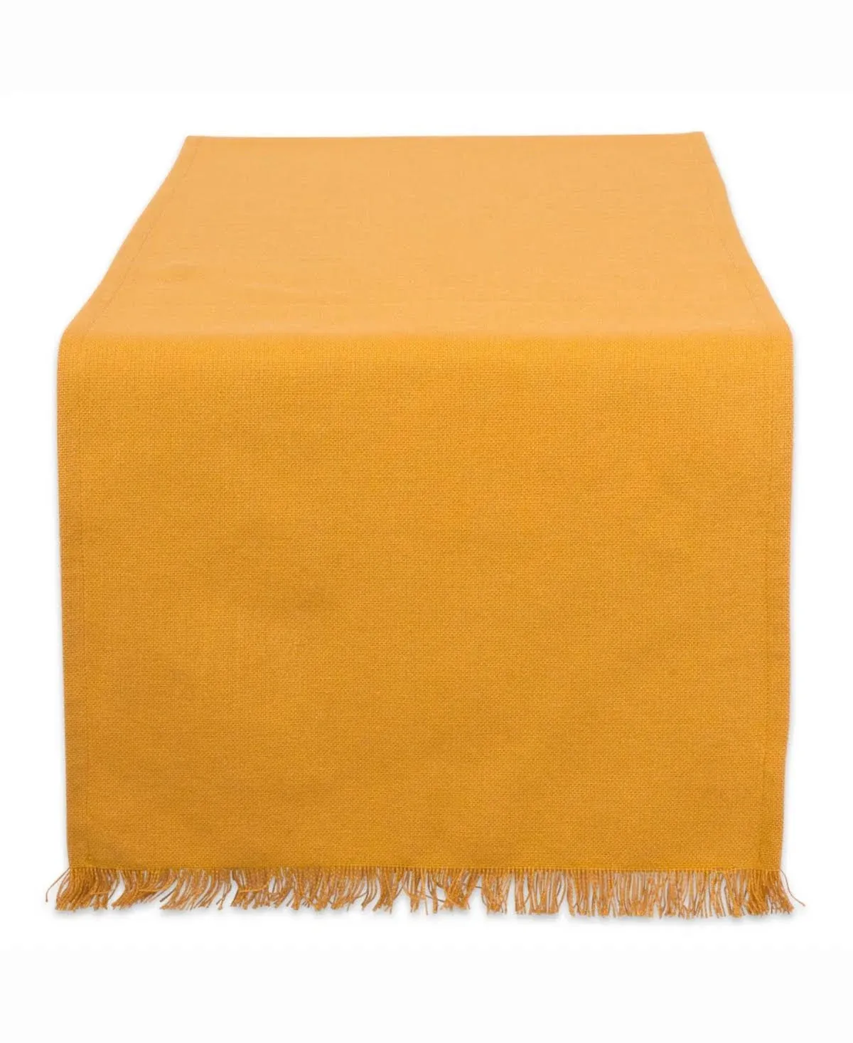 DII Everyday Collection, Fringed Solid Tabletop, Table Runner, 14x72, Pumpkin Spice