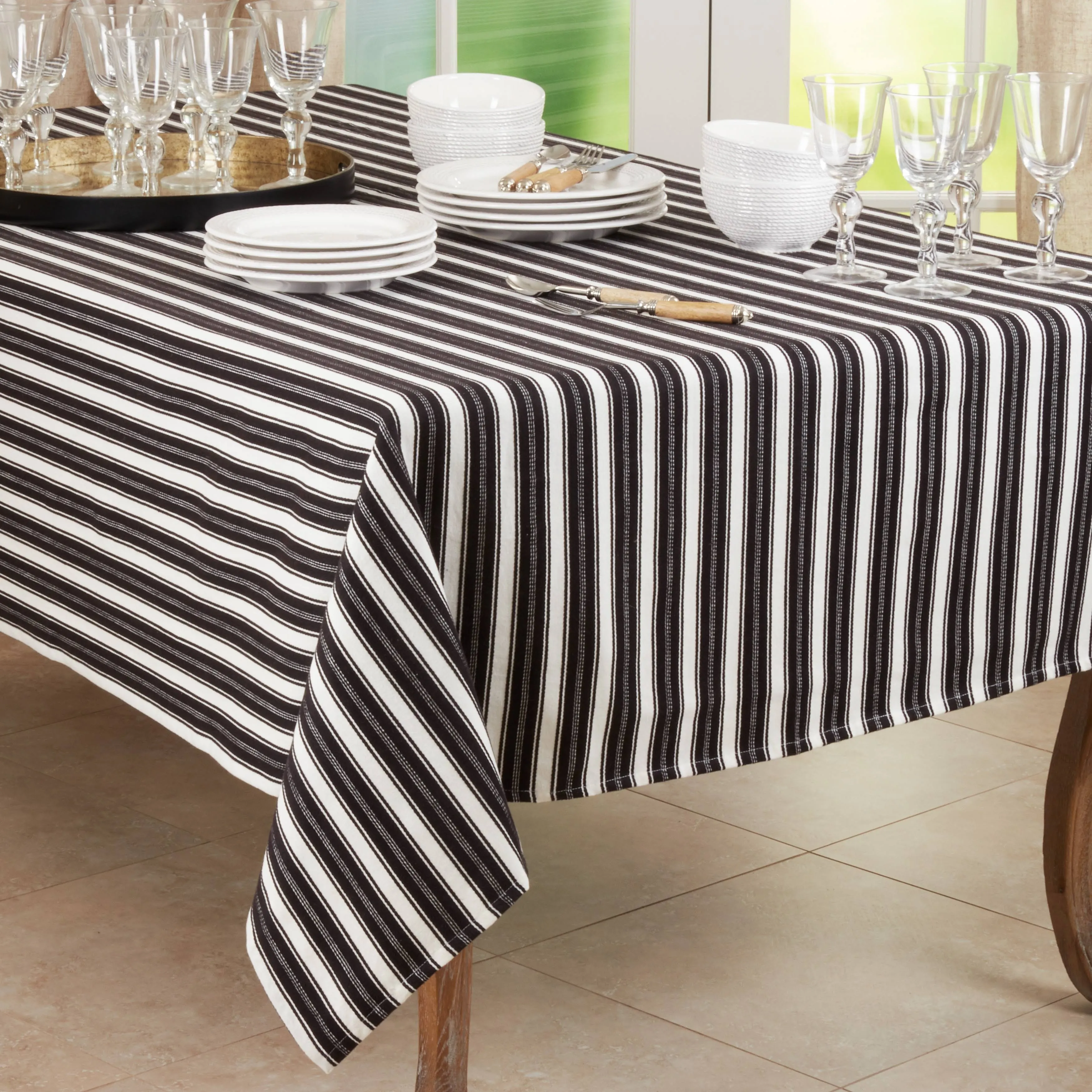 Striped Design Tablecloth