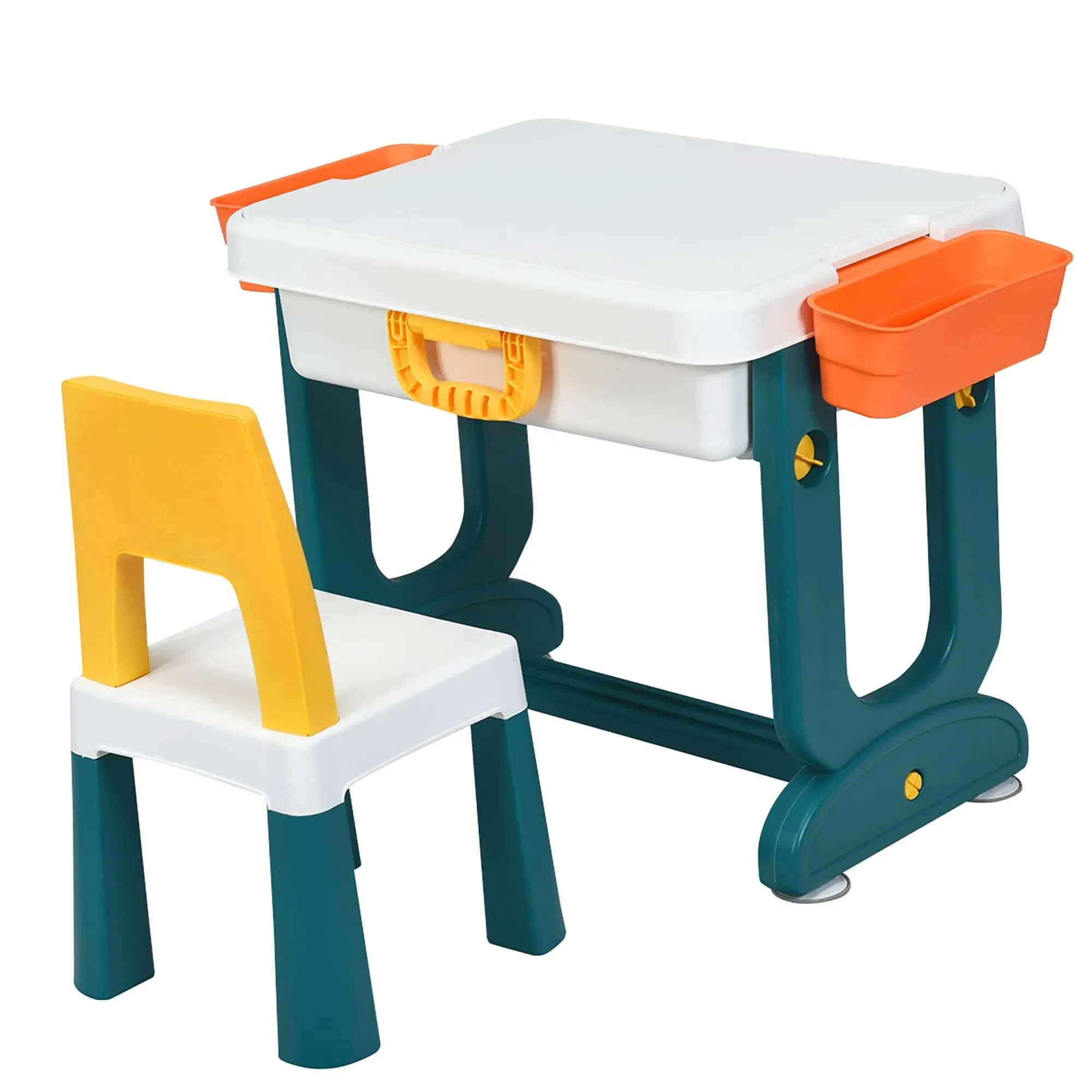 5 in 1 Kids Multi Activity Table and Chair Set Building Block Table