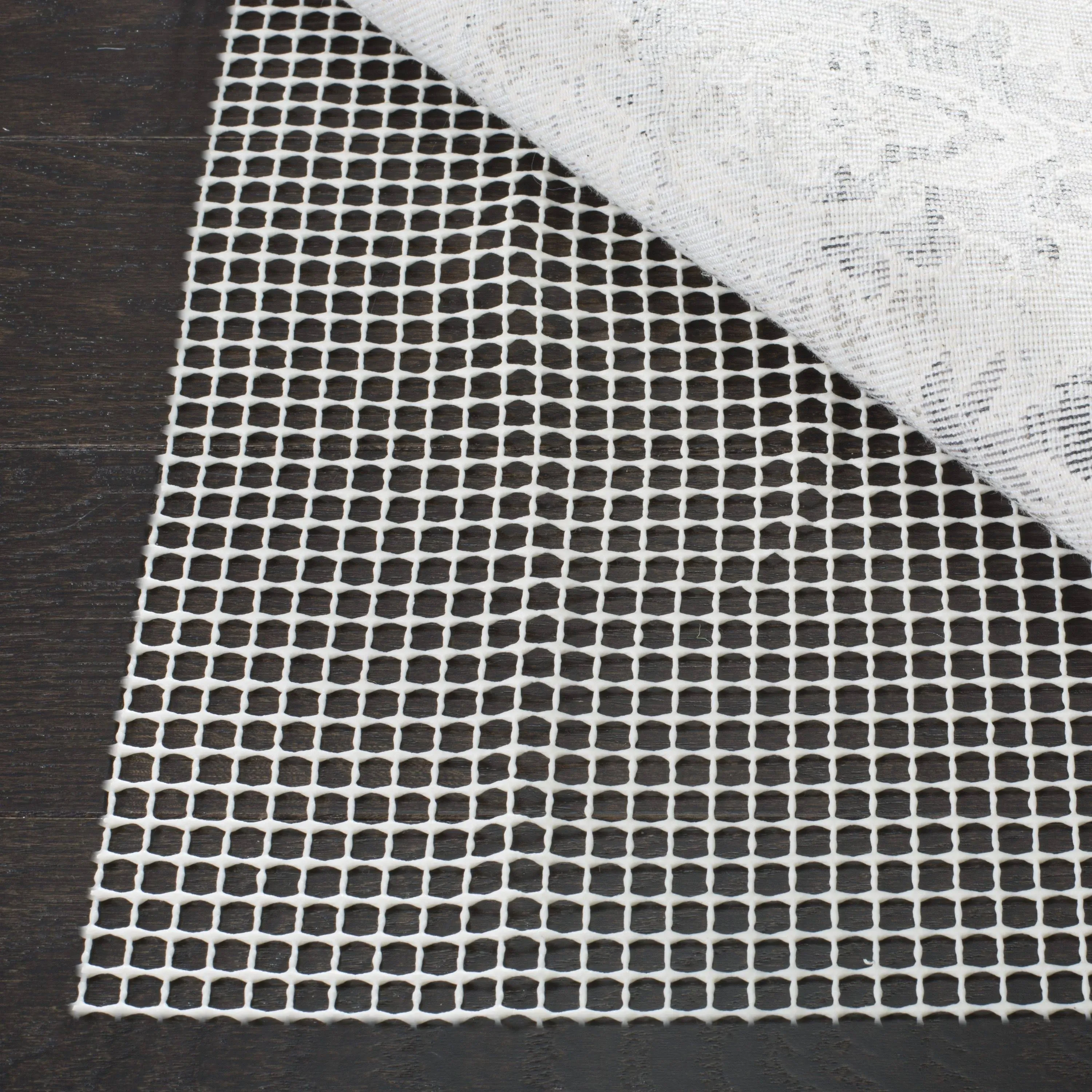 Grid Area Rug - Power Loomed Design with 21% Polyester and 79% PVC, Durable and Stylish Option