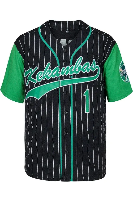 G-Baby Jarius Evans #1 Kekambas Hardball Men&#039;s Movie Baseball Jersey Stitched