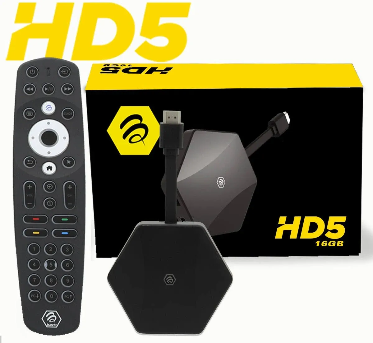 BuzzTV HD5 2GB/16GB Dongle Android 11 4k UHD OTT Streaming Media Player TV Stick