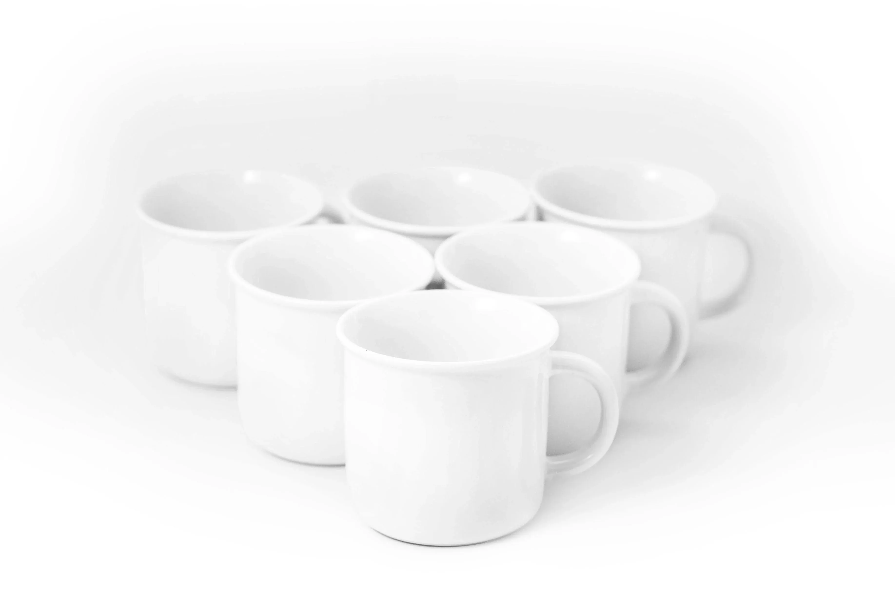 Amuse Professional Porcelain Bistro Collection Camping Mug Set Of 6 13 Oz