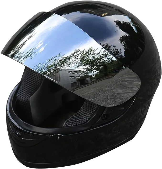 TCT-MOTORPARTS Motorcycle Motocross Flip Up Dot Full Face Helmet Visor