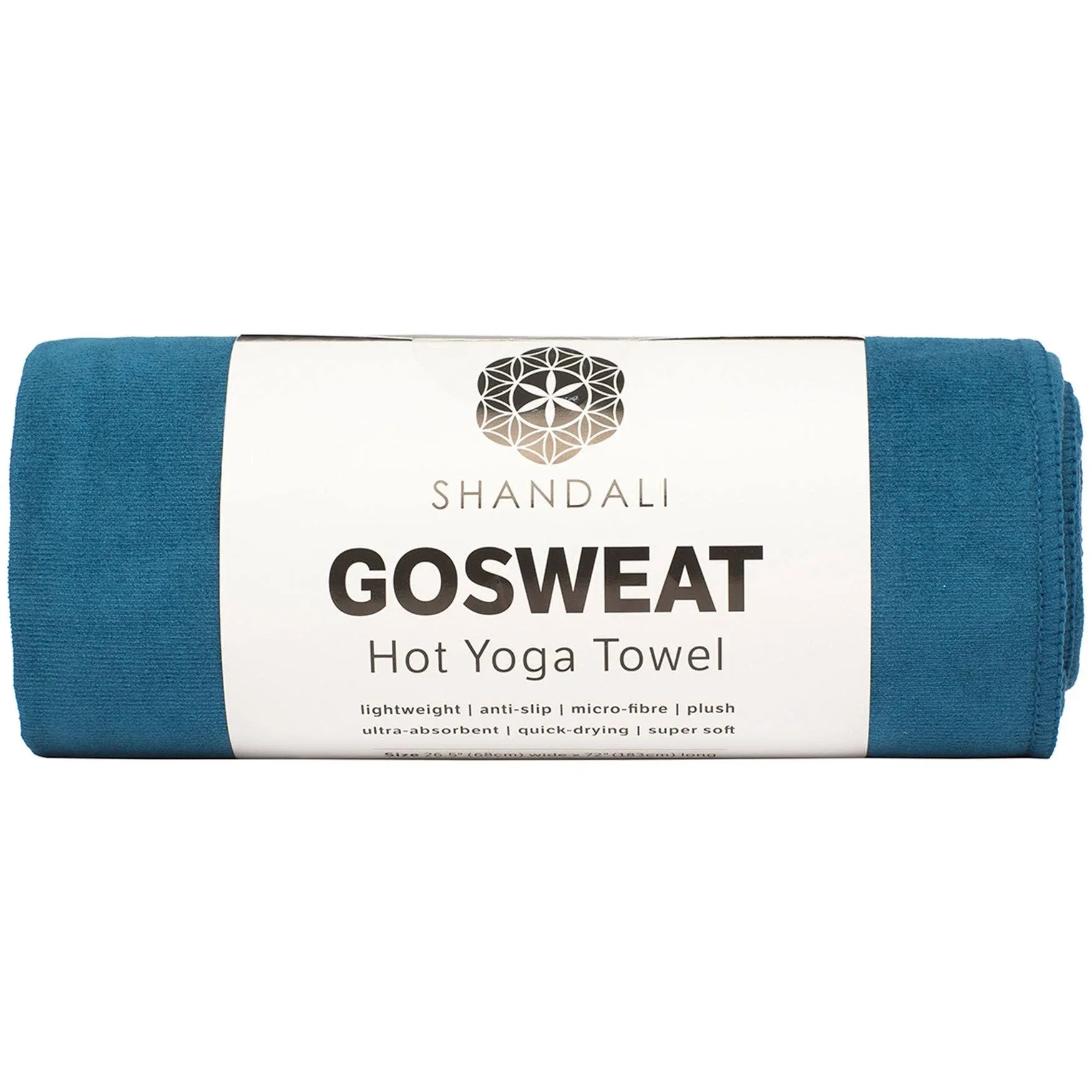 Shandali Gosweat Hot Yoga Towel, Color Evening Blue, Size 16 x 26.5