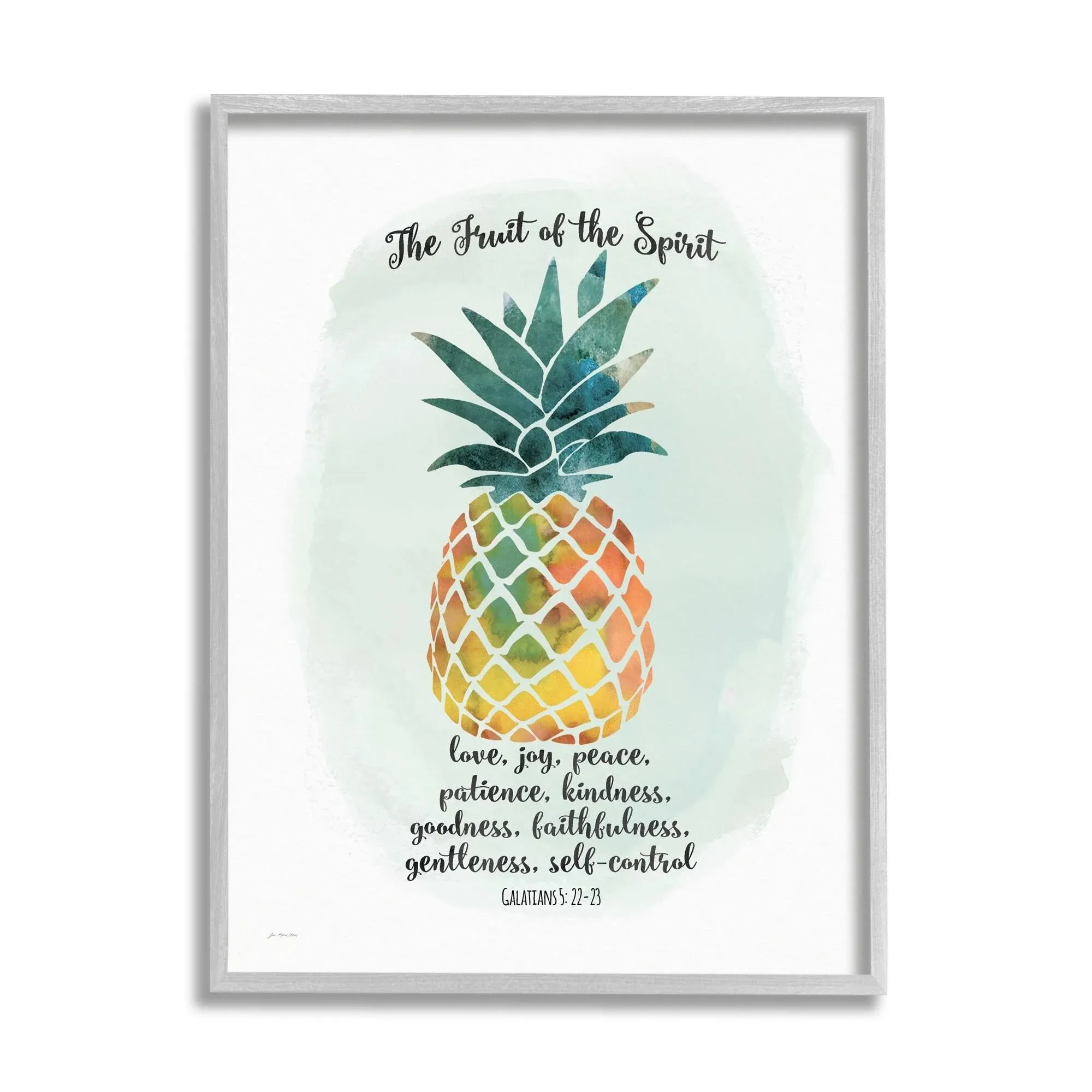 Stupell 'The Fruit of The Spirit' Pineapple Stretched Canvas Wall Art - 16 x 20