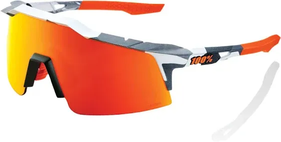 100% Speedcraft SL Sunglasses - White - Blue Mirror