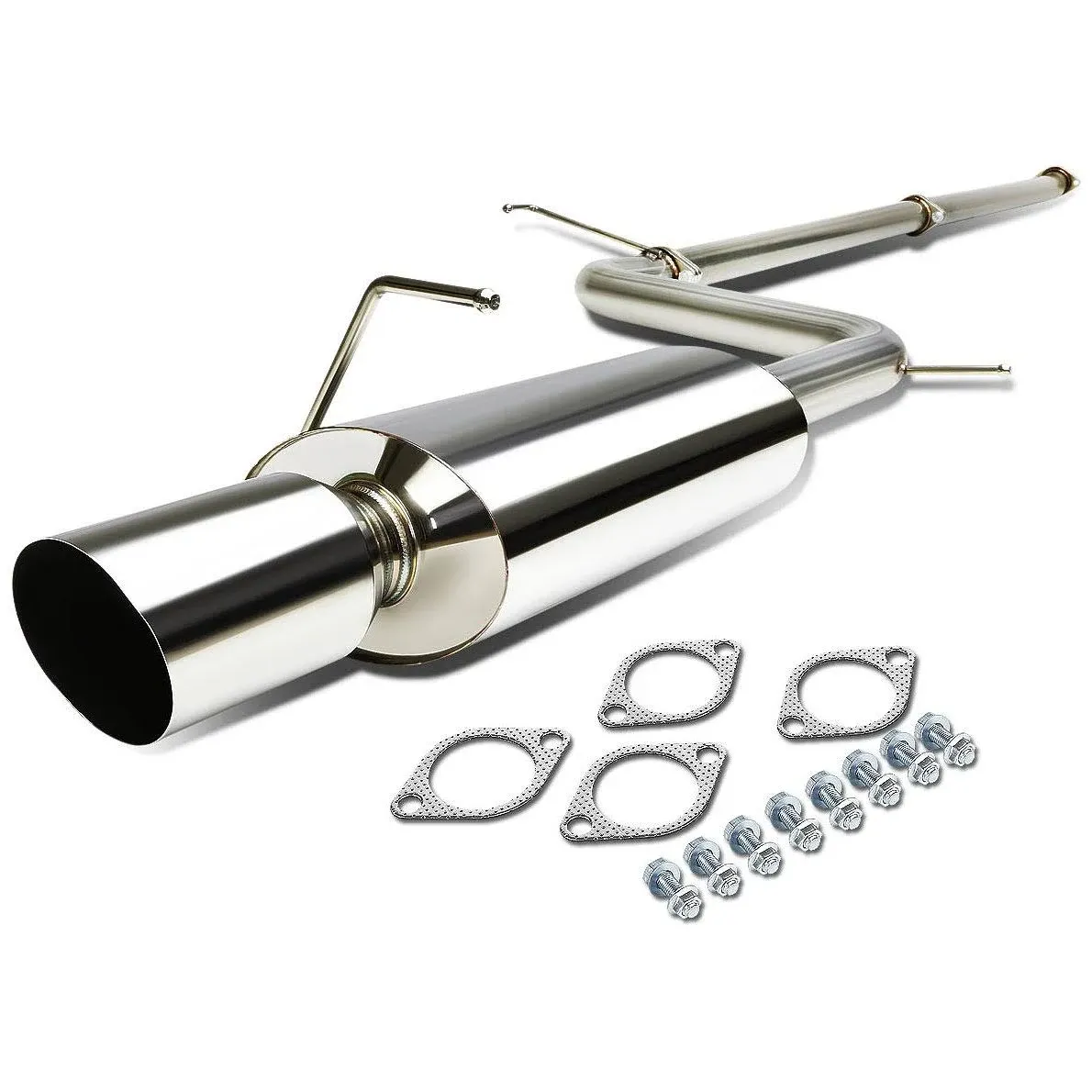 DNA Motoring for 06-09 Mitsubishi Eclipse 4G 2.4L Stainless Steel 4" Muffler Tip ...