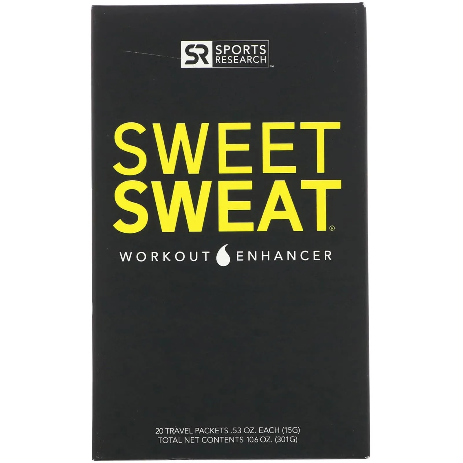 Sports Research Sweet Sweat 'Workout Enhancer' Gel Packets - Maximize Your Exercise & Sweat Faster - Original (20 Packets)