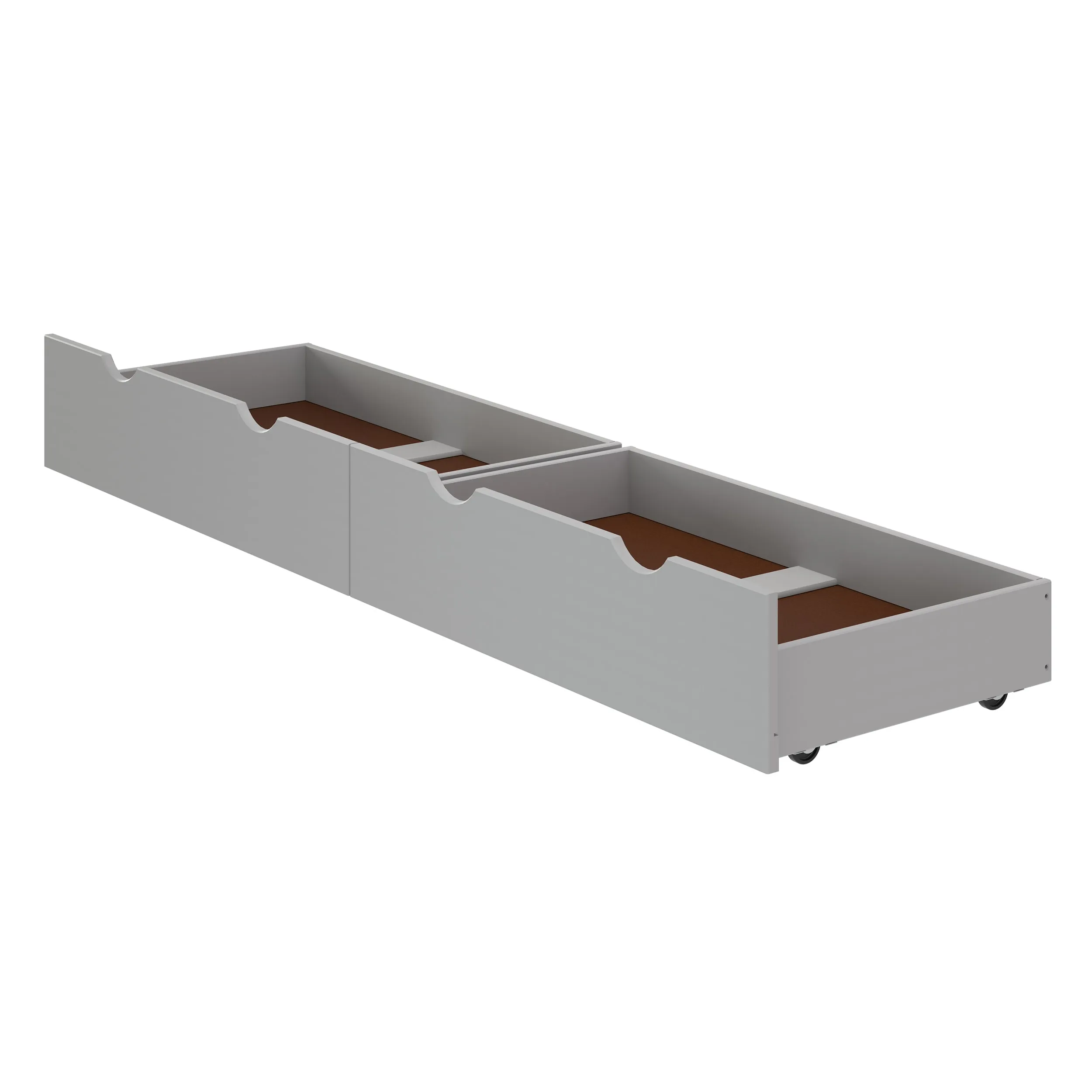 Alaterre Furniture Storage, Set of 2, Dove Gray Underbed Drawers, 37*20.38*9.38inch, Cinnamon