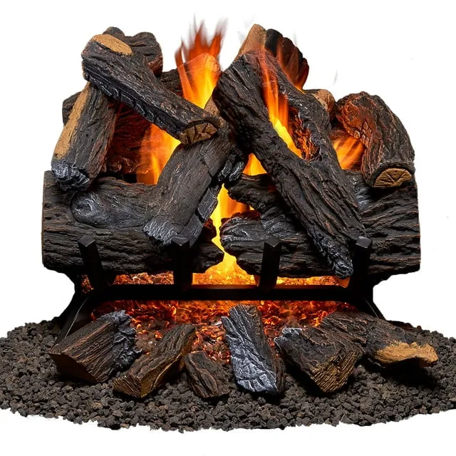 Duluth Forge Vented Natural Gas Fireplace Log Set