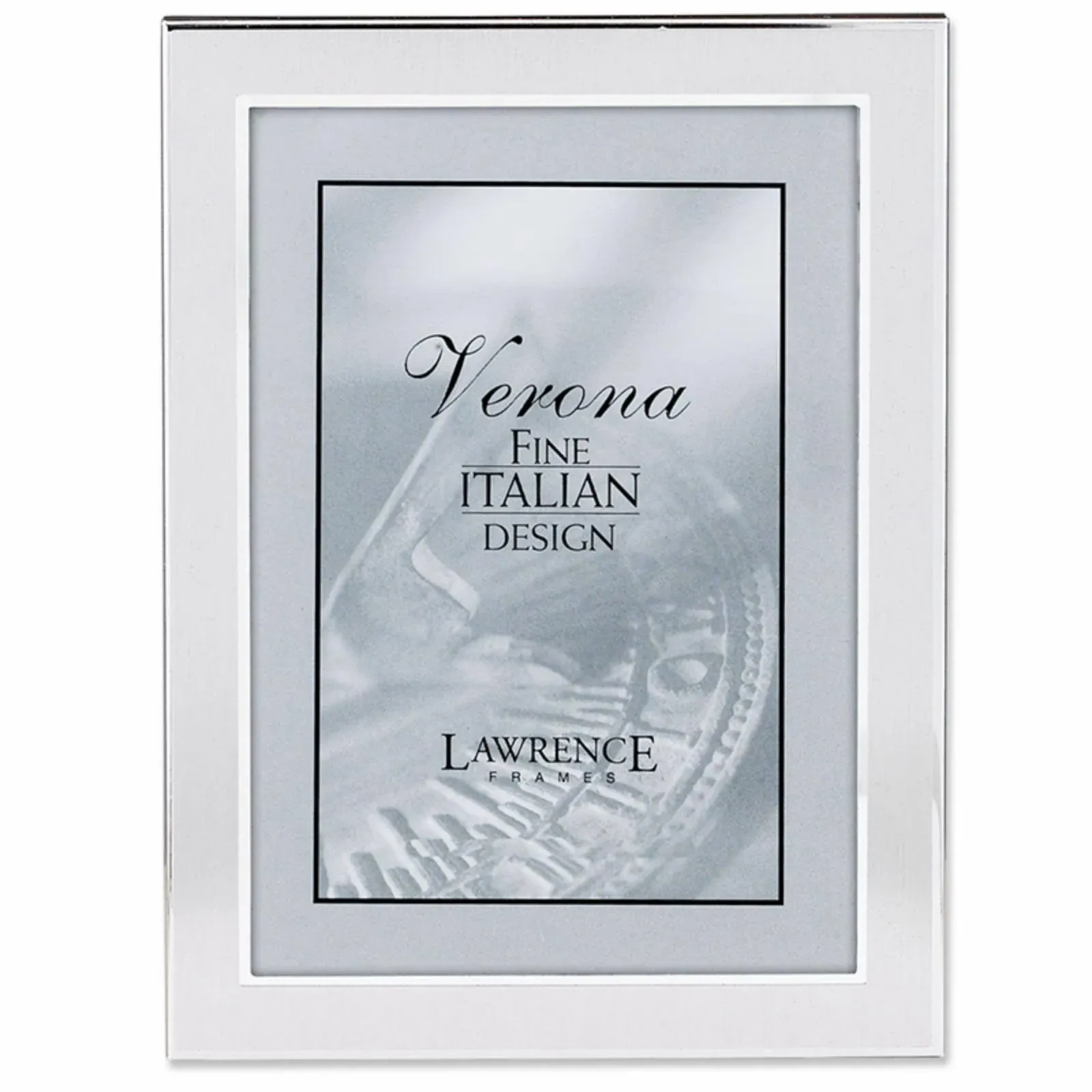 Lawrence Frames Brushed Silver 5x7 Metal Picture Frame 750057