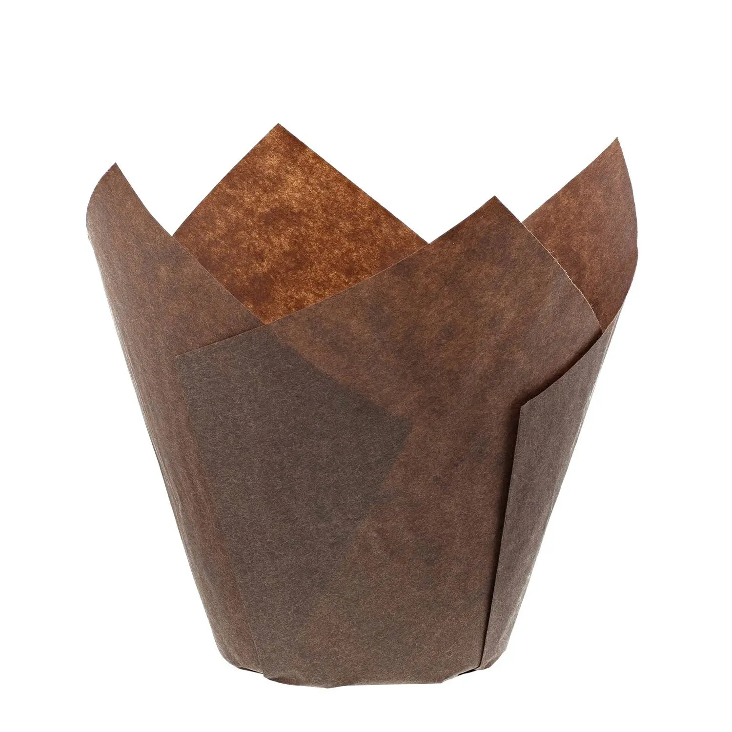 Small Brown Tulip Style Baking Cups, Case of 2,000