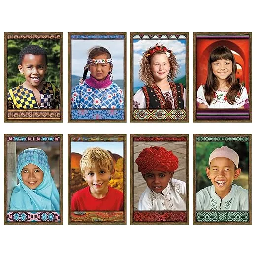 North Star Teacher Resource All Kinds of Kids International Bulletin Board Set, 11"x17", Multicolor