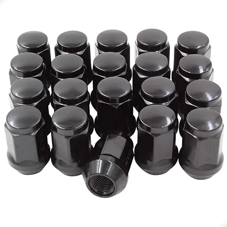 Bulge Black Acorn Lug Nut Kit; 3/4-Inch; Set of 20 (07-21 Tundra)