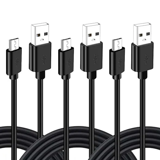 3Pack 10FT PS4 Charger Cord for Xbox One Controller,PS4 Charging Cable,Micro USB Cable for Xbox One S/X Slim Elite Controller,PlayStation 4 Games,Dualshock 4 Controller Data Sync Cord