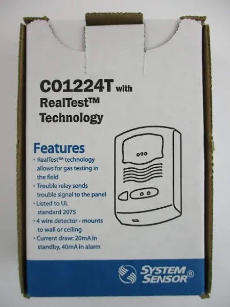 System Sensor CO1224T Carbon Monoxide Detector