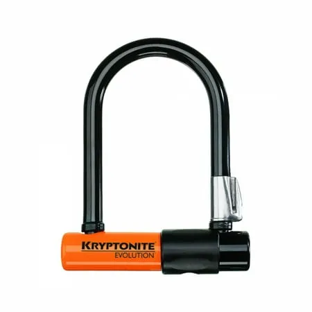 Kryptonite Evolution Mini-5 Bike U-Lock, Heavy Duty Anti-Theft Bicycle U Lock, 13mm Steel Shackle Mounting Bracket and Keys, High Security Lock for Bicycles Scooters