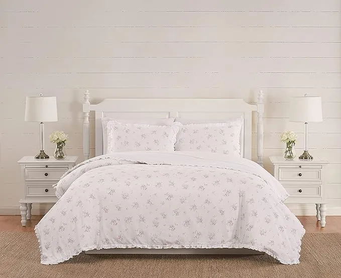 The Farmhouse by Rachel Ashwell Signature Rosebury 3 Piece Duvet Cover Set, King ...