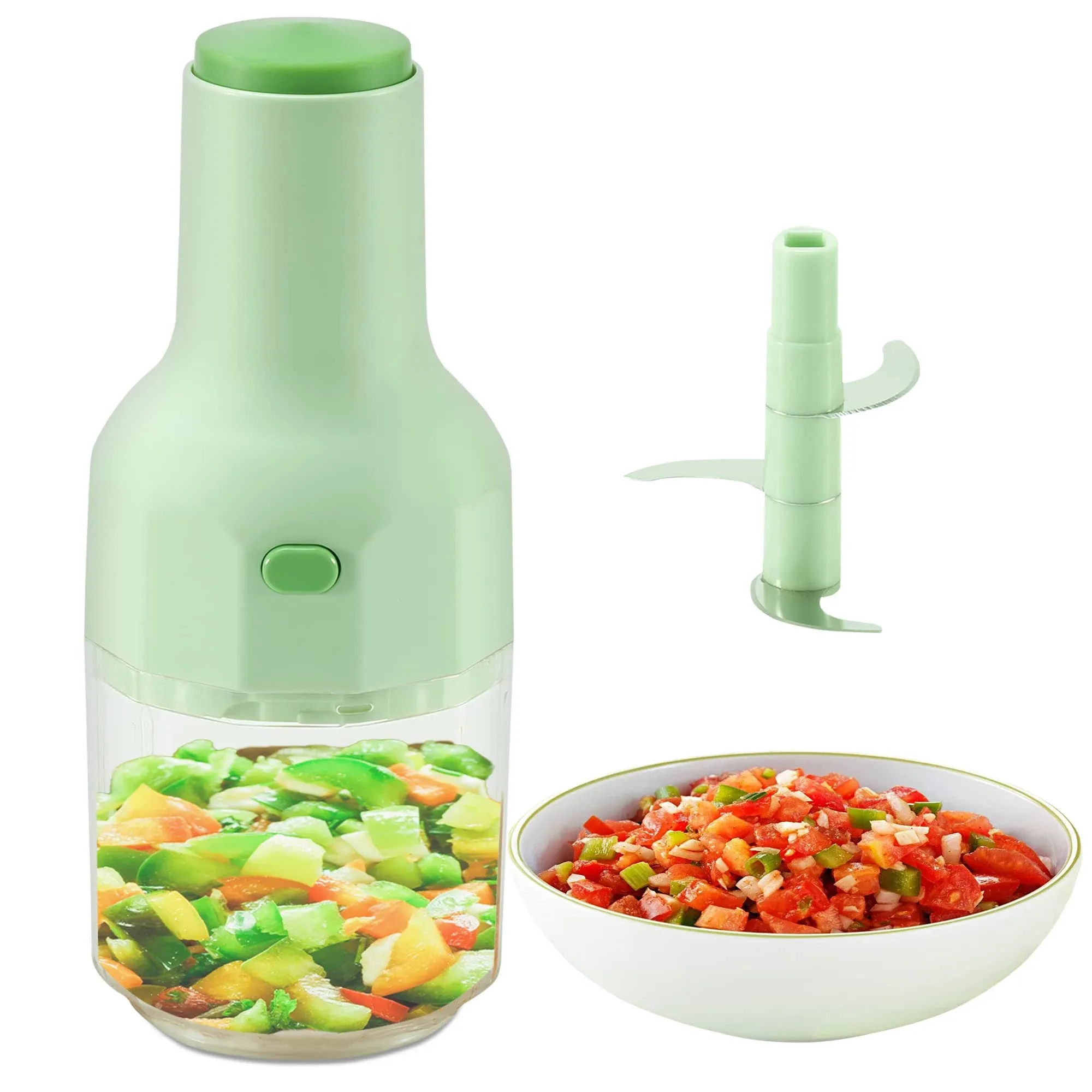 Brieftons Express Manual Food Chopper: 2-Cup, Hand Chopper Vegetable Cutter to ...