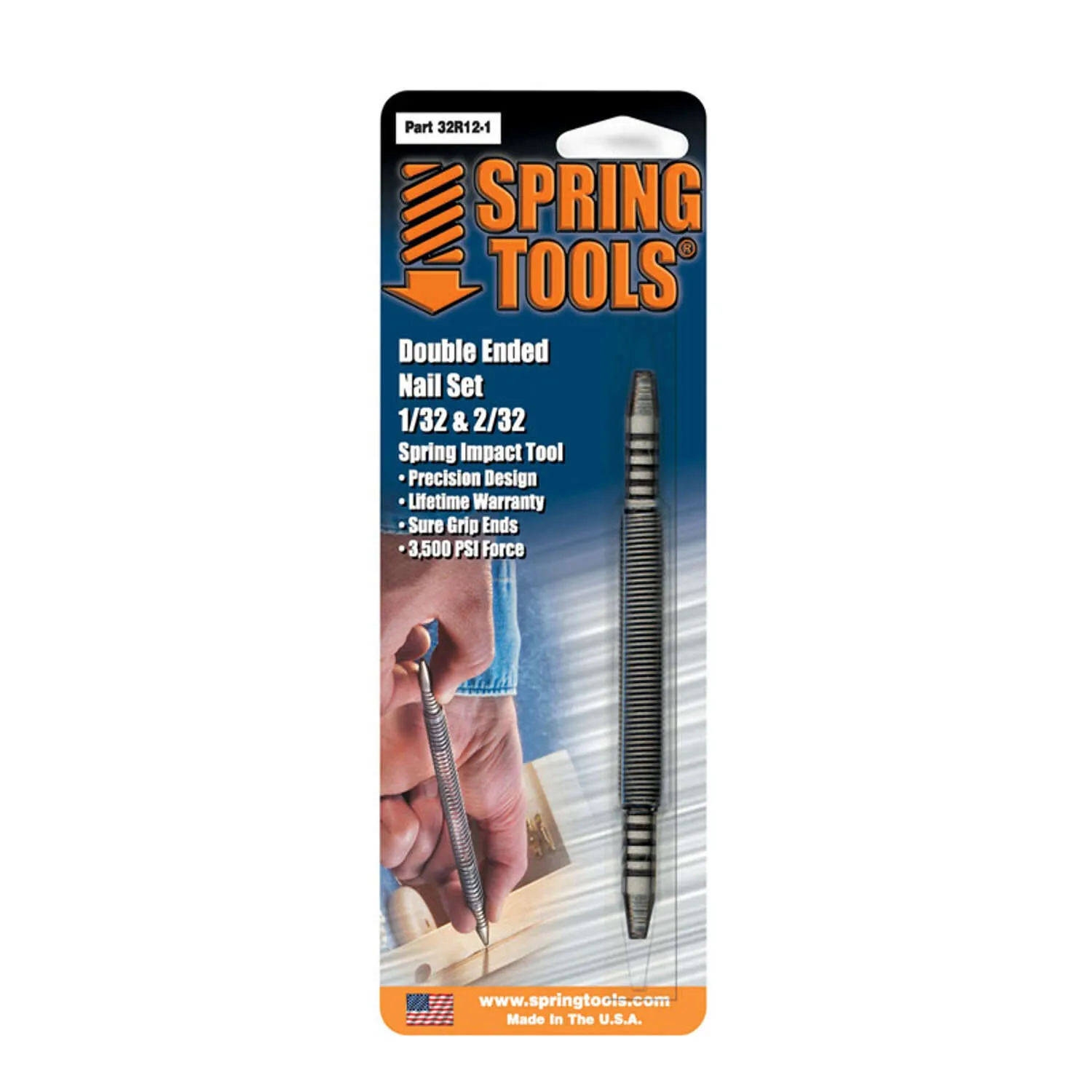 Spring Tools 32R12-1 Nail Set 1/32&2/32In