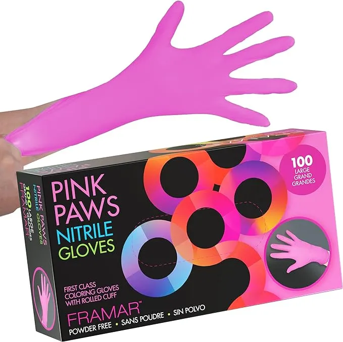 Pink Gloves Disposable Latex Free – Pink Nitrile Gloves Medium, Latex Free Gl...