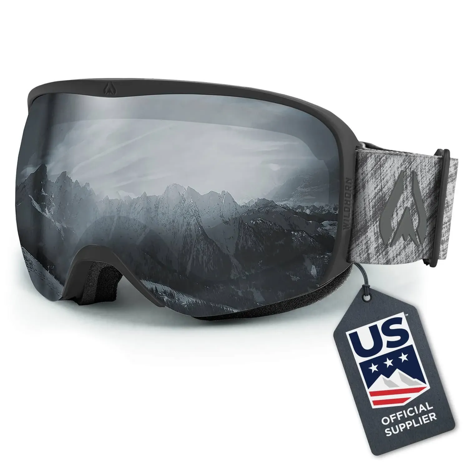 Wildhorn Outfitters Cristo Ski Snow Goggles Unisex - Stealth Jet Black 