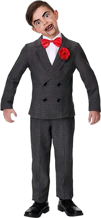 Goosebumps Kids Slappy Costume for Boys, Night of the Living Dummy Costume, Ventriloquist Doll Halloween Outfit