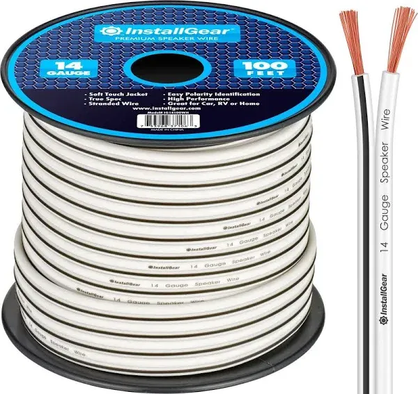 14 Gauge AWG Speaker Wire Cable White Speaker Cable Speaker Wire 14 Gauge