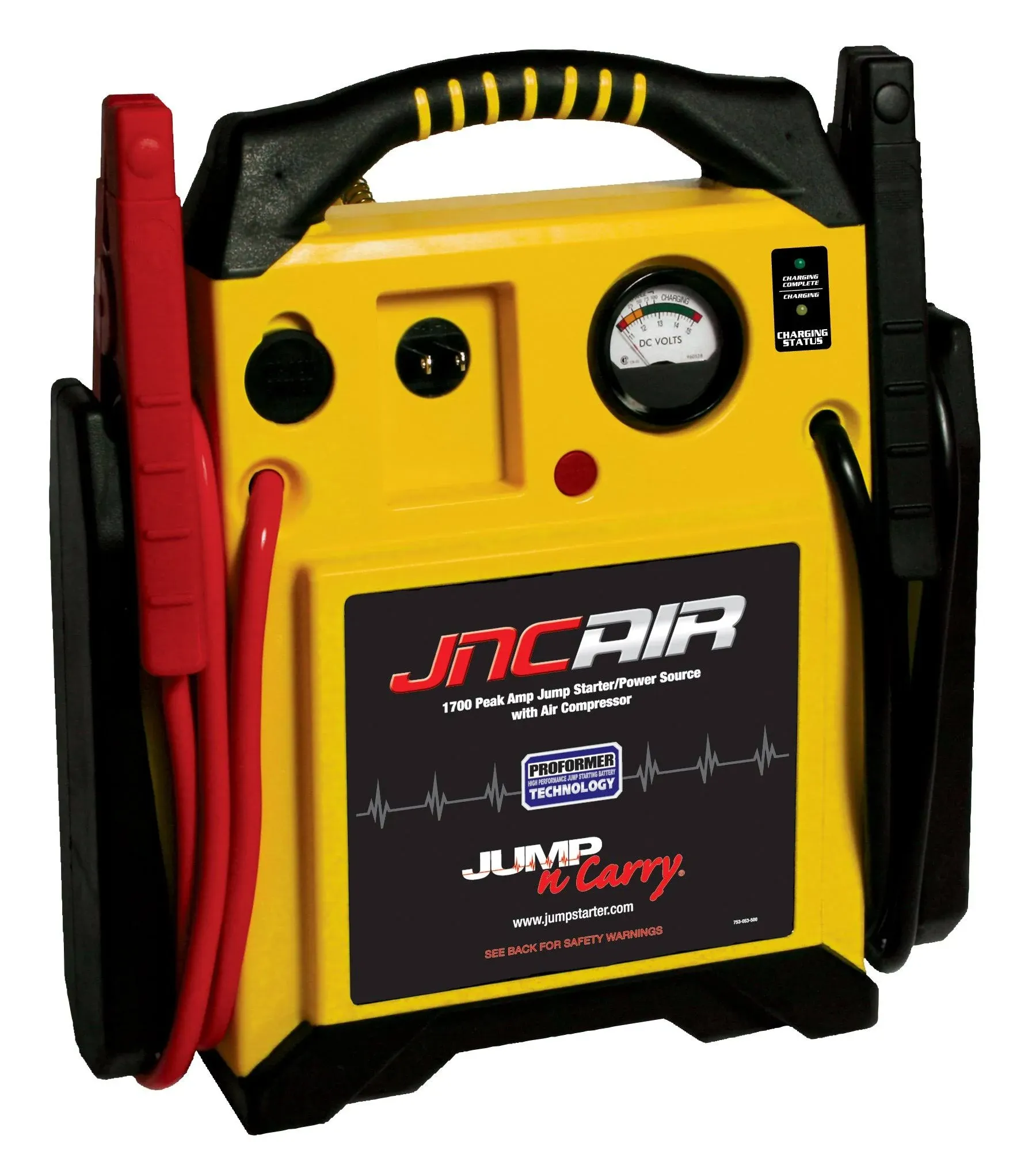 Clore Automotive Jump-N-Carry JNCAIR 1700 Peak Amp Jump Starter with Air Comp...