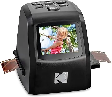 KODAK Mini Digital Film & Slide Scanner – Converts 35mm, 126, 110, Super 8 & 8mm Film Negatives & Slides to 22 Megapixel JPEG Images – Includes - 2.4 LCD Screen – Easy Load Film Adapters