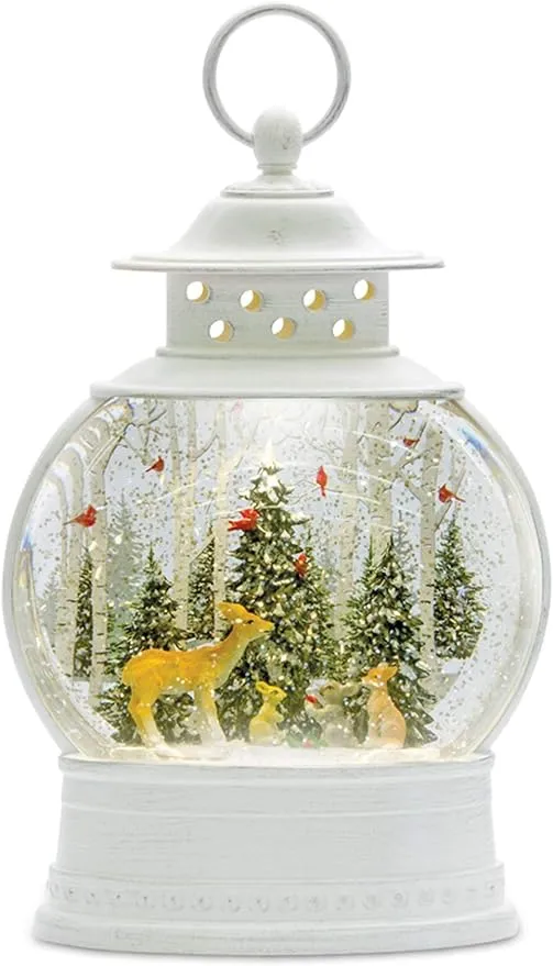 Melrose Forest Friends Snow Globe Lantern
