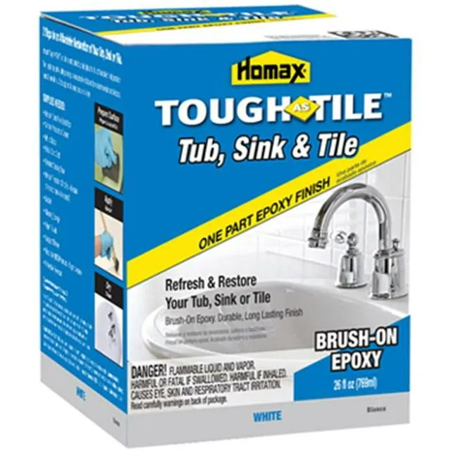 New White Homax 32 oz. White Tub Sink&amp; Tile Refinishing/Re<wbr/>pair Kit Free Shipping