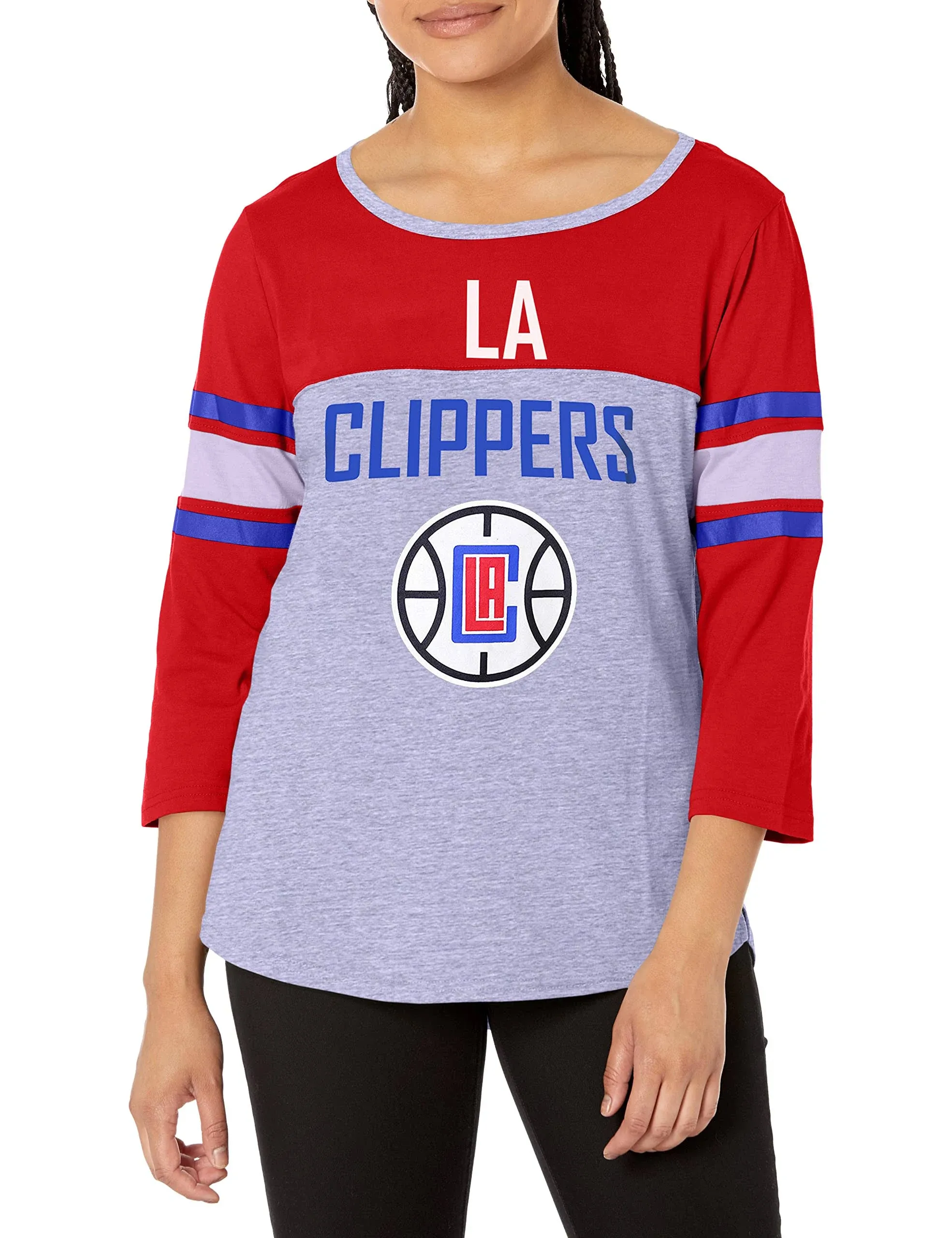 Unk Womens Size Small Los Angeles Clippers 3/4 Sleeve Raglan Shirt New with Tags