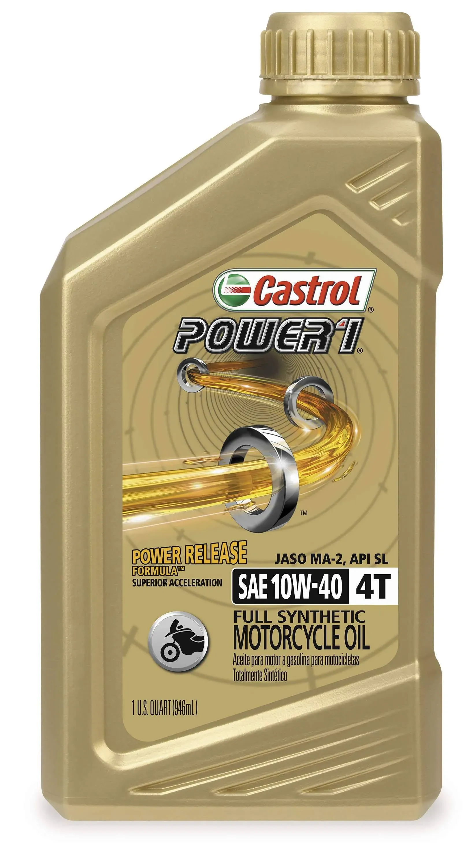 Castrol Power 1 4T Synthetic Oil 10W40 - 1/Quart