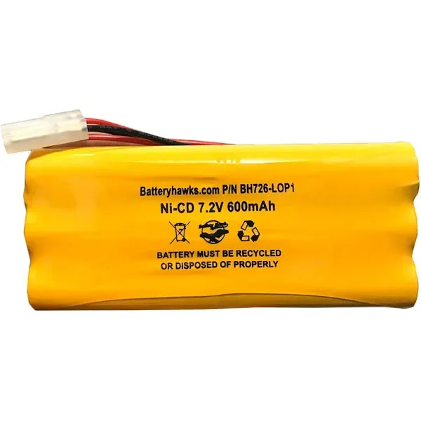 118-0017 Synergistic 1180017 Teledyne Big Beam 7.2V 600mAh Ni-CD Battery Pack ...