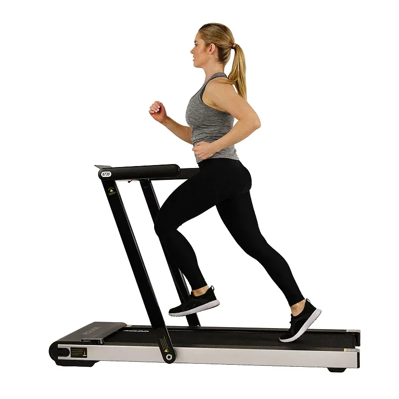 Sunny Health & Fitness ASUNA Slim Folding Motorized Treadmill - 8730, Black