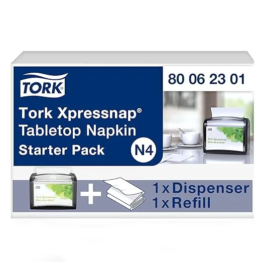 Tork Xpressnap Tabletop Napkin Dispenser, Black